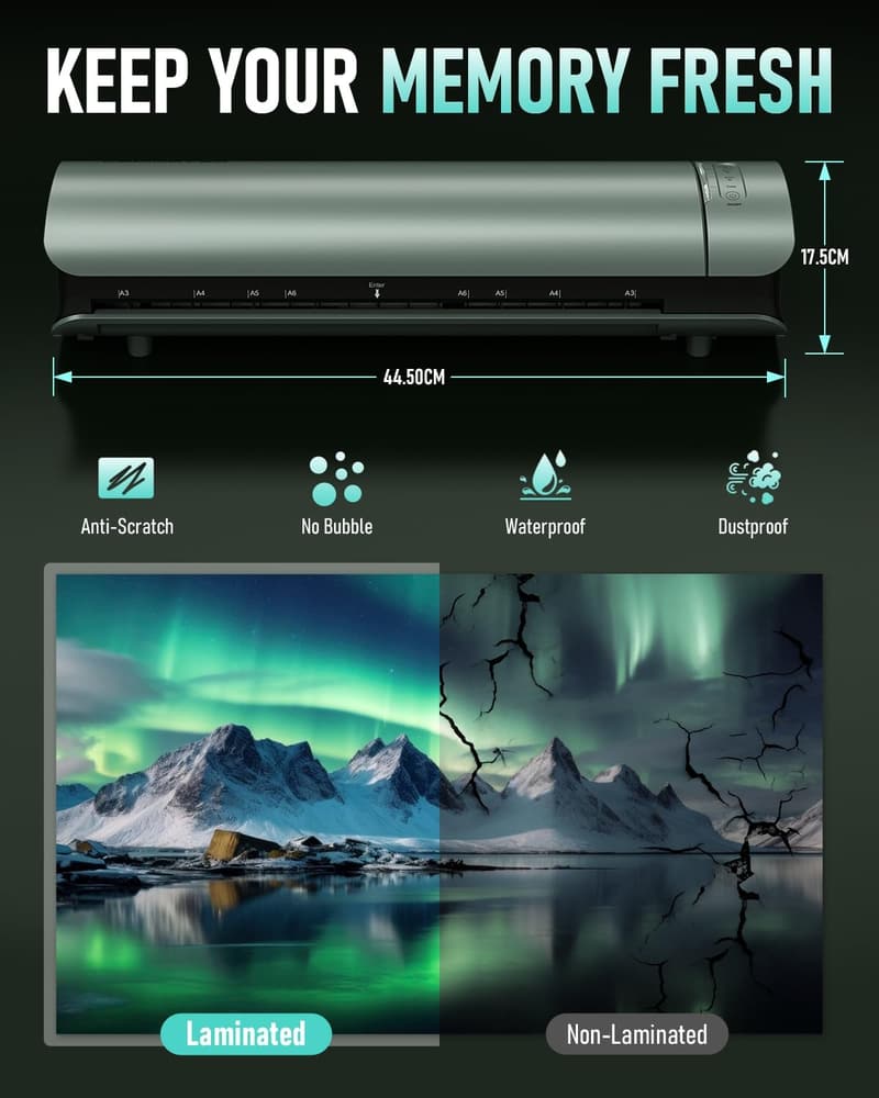 Cold Thermal Laminator Machine with 30 Sheets & Trimmer