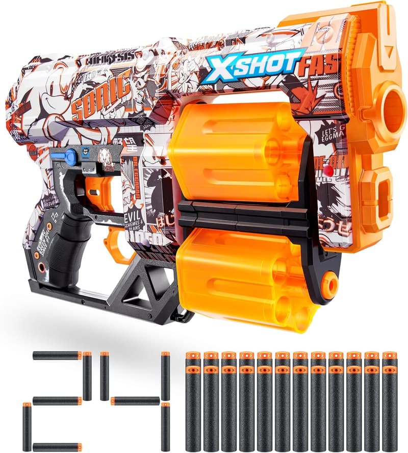 Dread Sonic Retro Foam Blaster with 24 Darts - Malice Skin