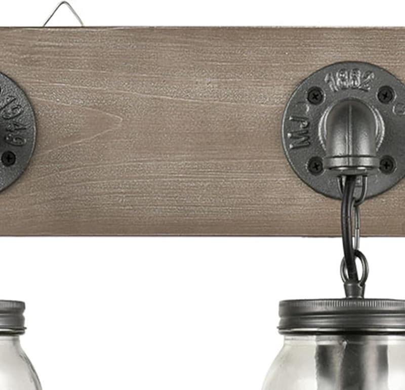 Rustic 3-Light Mason Jar Wall Sconce for Bathroom