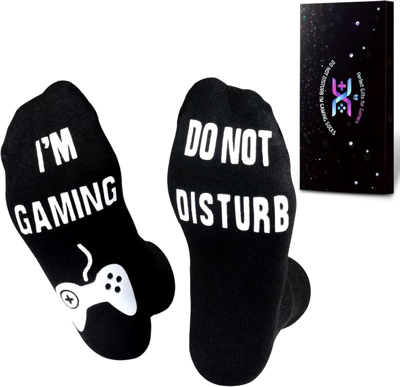 Do Not Disturb Gaming Socks for Boys & Men - Funny Gift