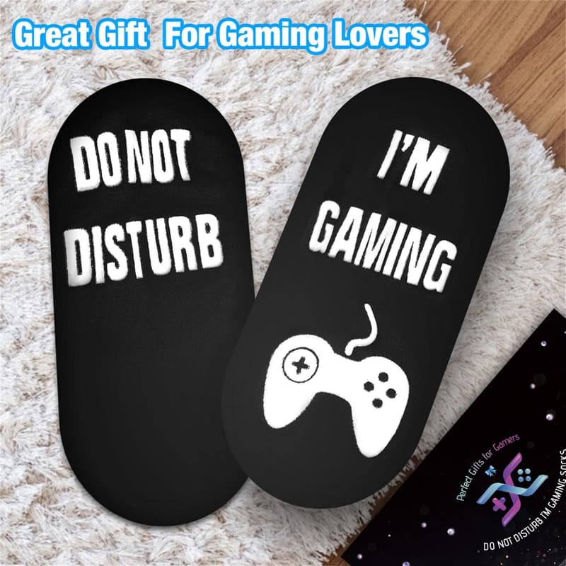 Do Not Disturb Gaming Socks for Boys & Men - Funny Gift