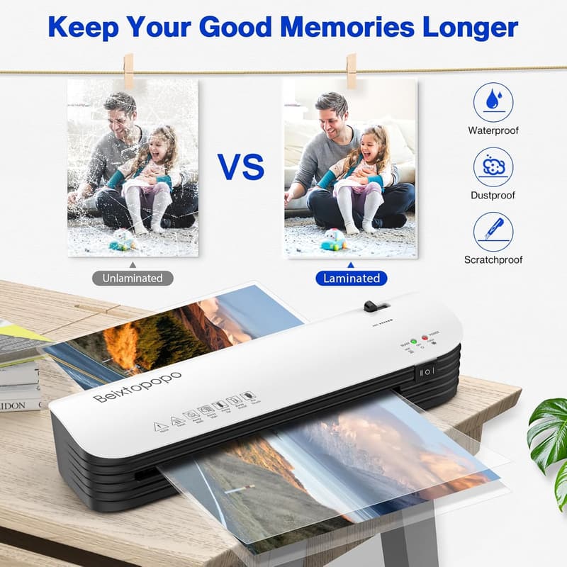 Thermal Laminator Machine with 12 Sheets for Home & School