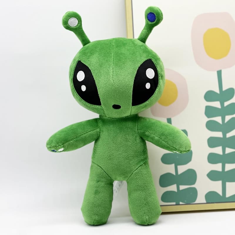 Green Alien Plush Toy - Soft Pillow for Kids' Room Decor