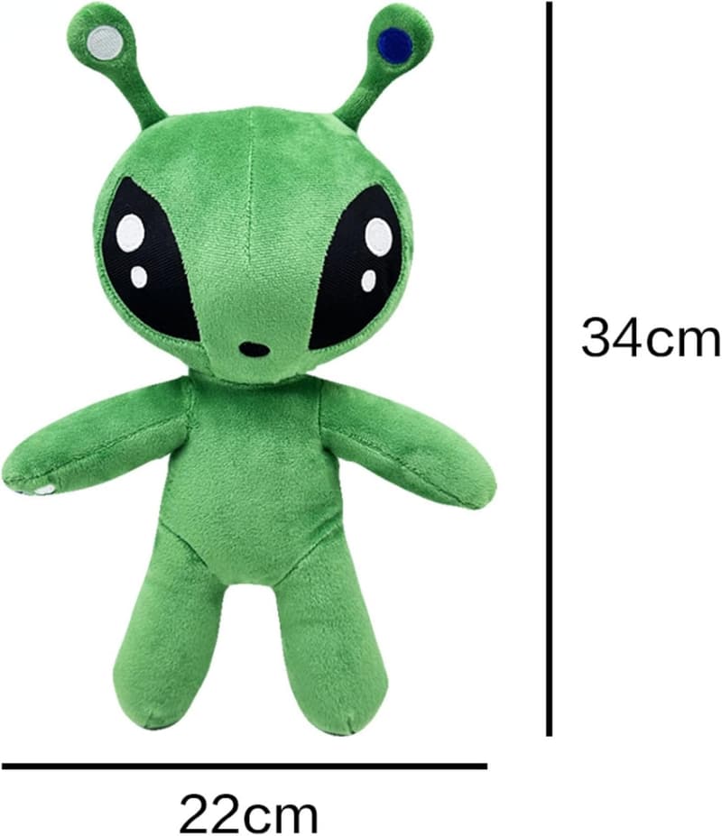 Green Alien Plush Toy - Soft Pillow for Kids' Room Decor