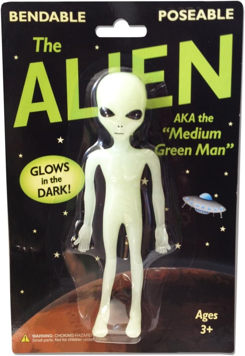 Glow-in-the-Dark Alien Bendable Action Figure Toy