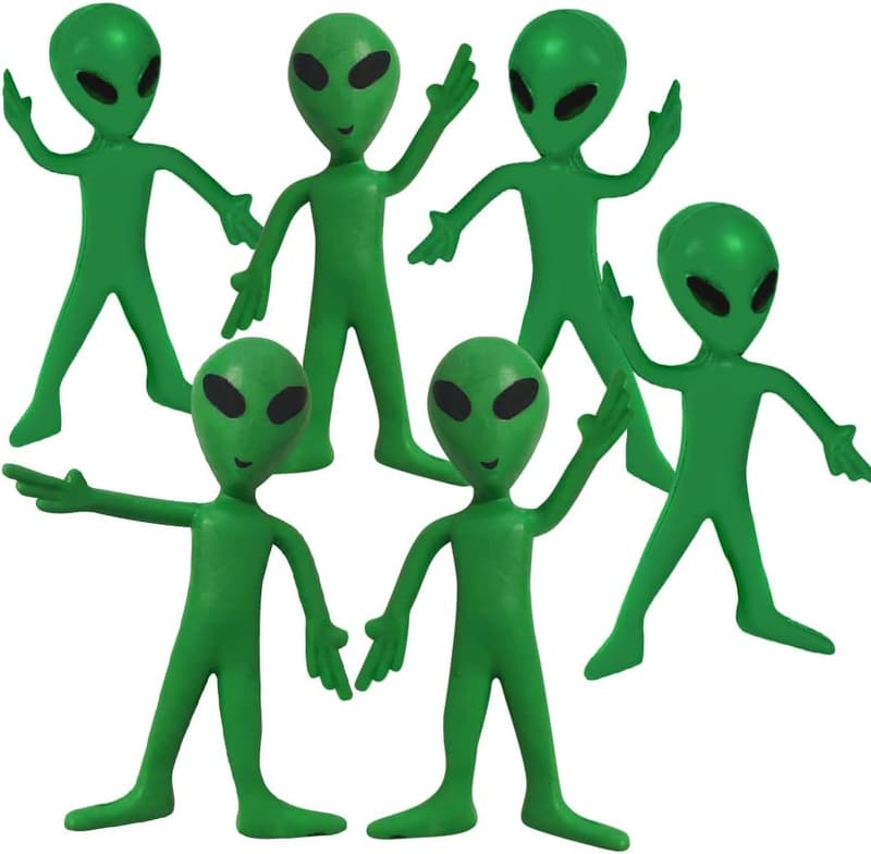 Flexible Alien Figures Set (12) - Birthday Party Favors