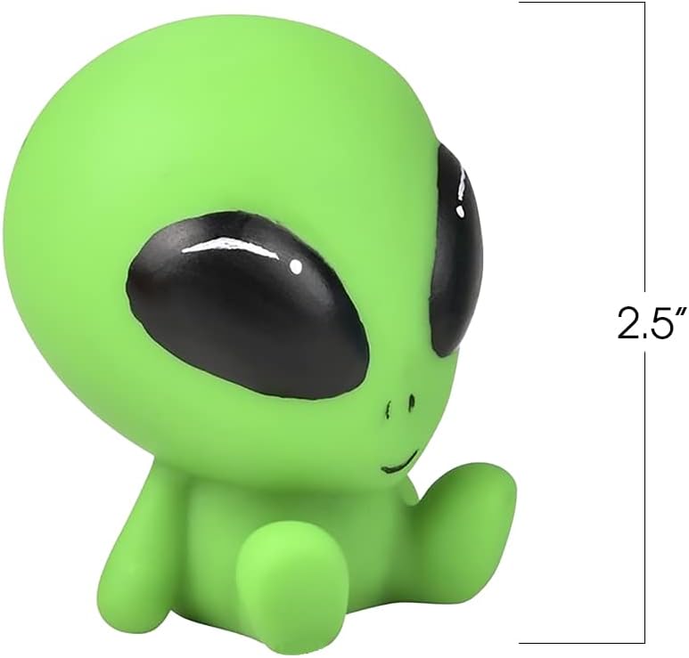 Galactic Alien Toy Set - Assorted Colors for Kids, 10-Pack
