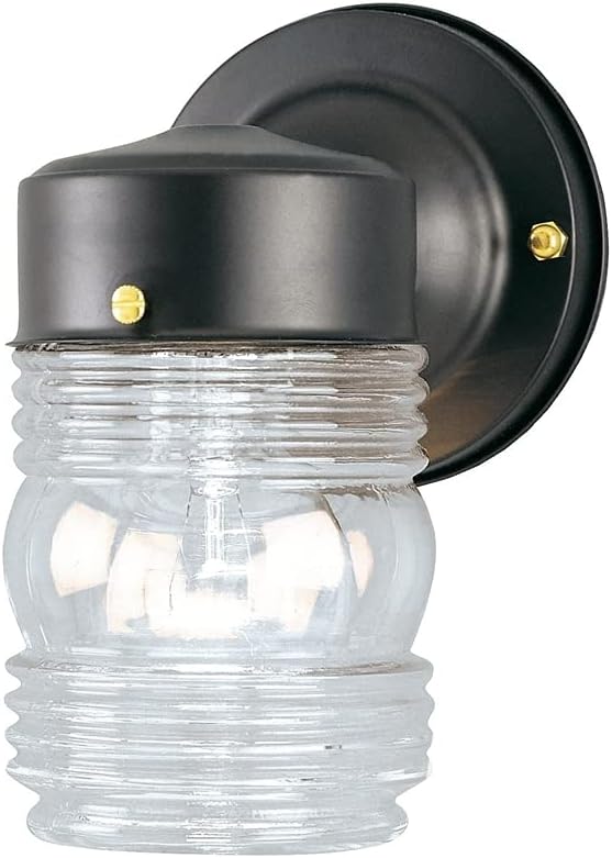 Black One-Light Jelly Jar by Westinghouse Angelo Brothers
