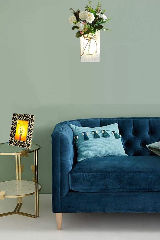 Mason Jar Sconces with Timer LED Lights for Rustic Home Decor