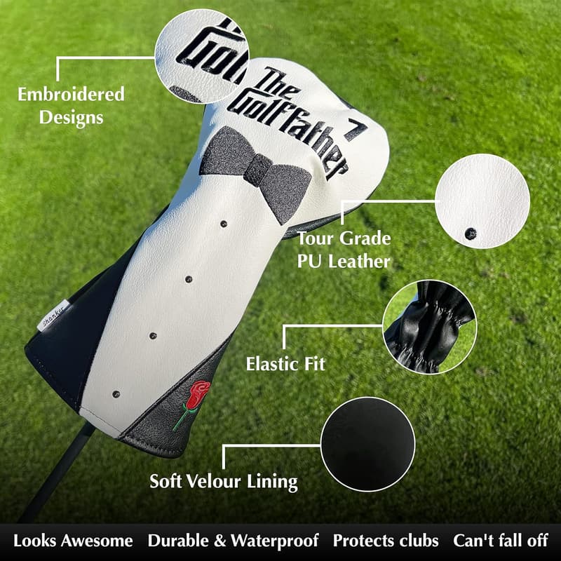 Funny Golf Club Headcovers for Dads - Tour Grade PU Leather