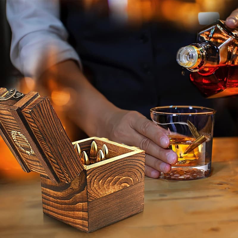 Old Fashioned Whiskey Glasses Set with Cigar Holder for Men
