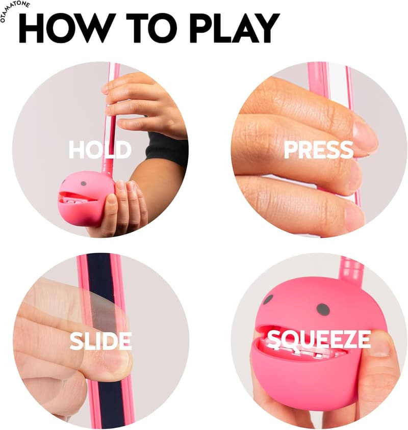 Hot Pink Otamatone Classic Synthesizer - Portable Musical Gift