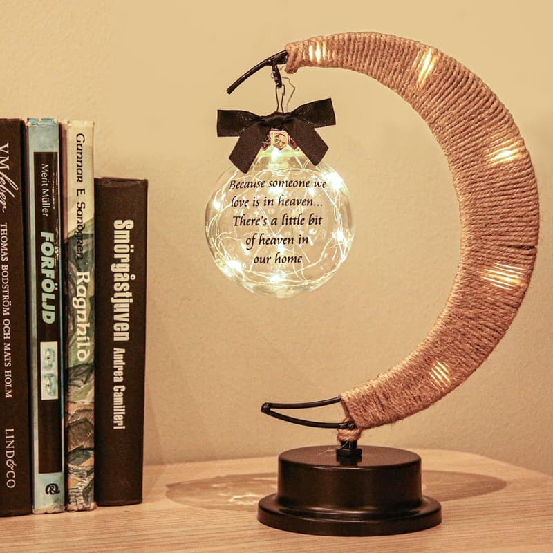 Memorial Moon Lamp - Sympathy Gift for Loss of Loved One