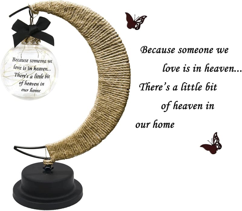 Memorial Moon Lamp - Sympathy Gift for Loss of Loved One