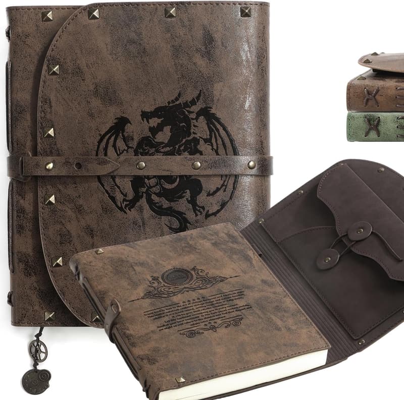 Dragon Embossed Leather Notebook for D&D Players & DMs