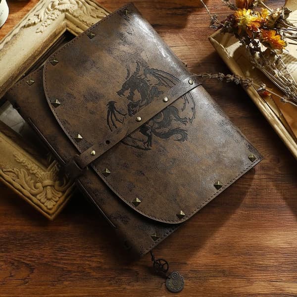 Dragon Embossed Leather Notebook for D&D Players & DMs