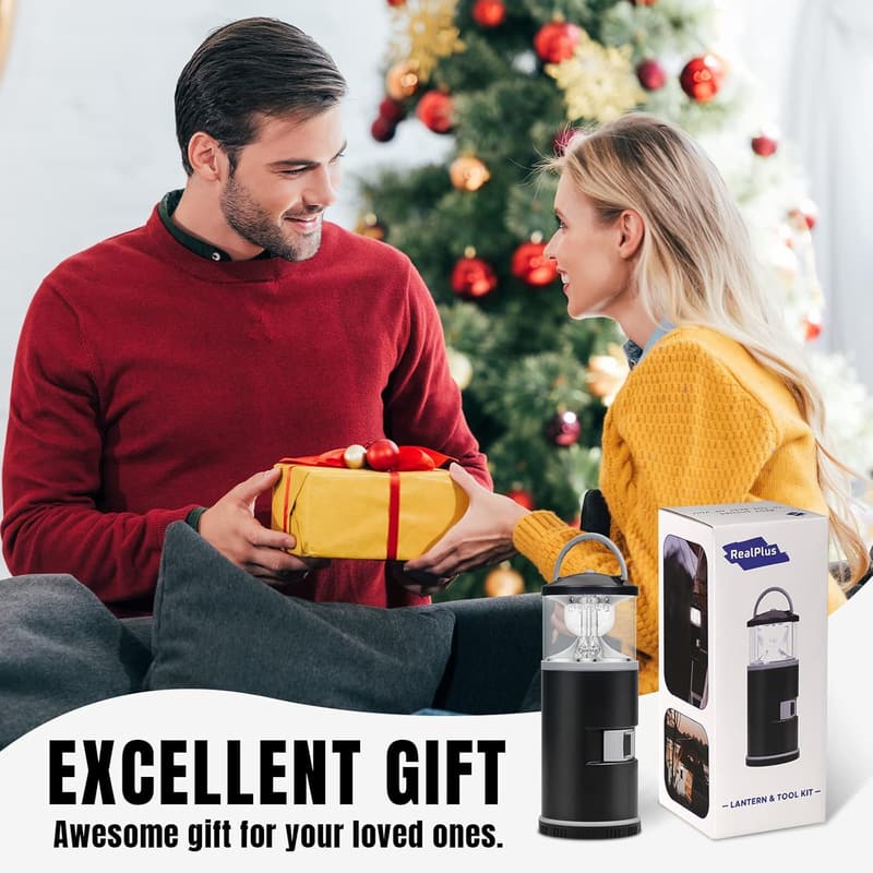 Fishing Tool Kit with LED Lantern - Perfect Gifts for Dads
