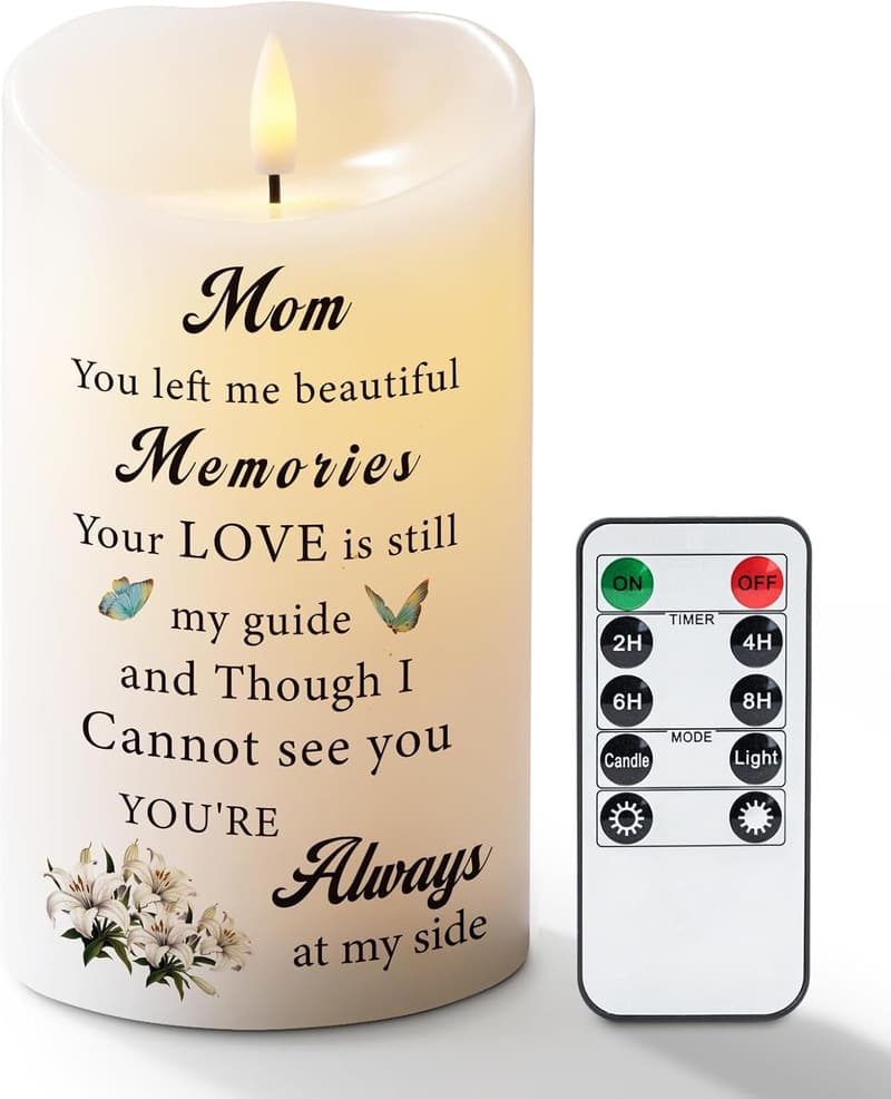 Memorial Candle with Remote for Sympathy and Remembrance