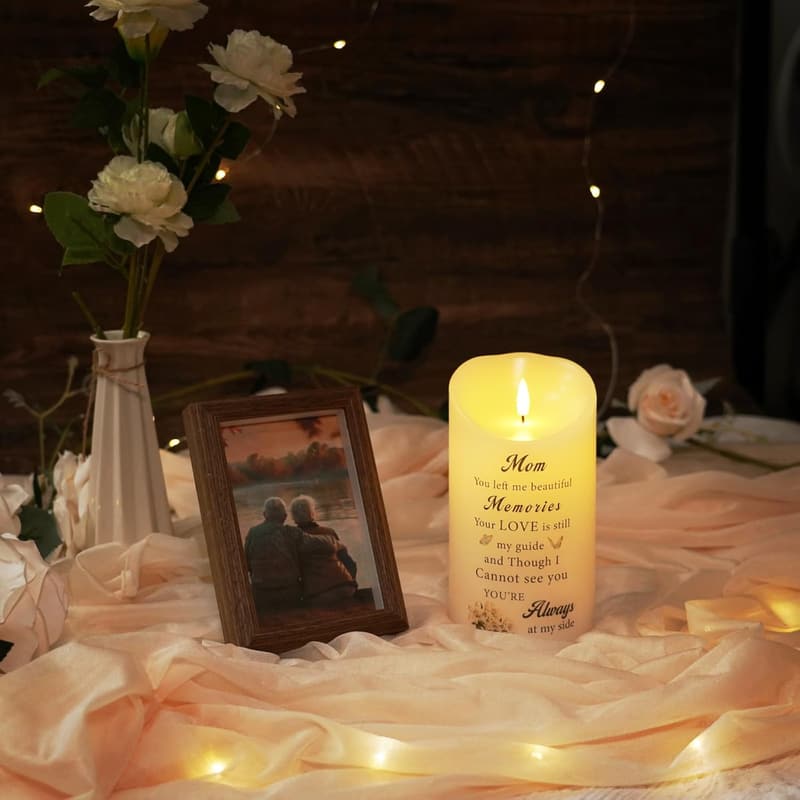Memorial Candle with Remote for Sympathy and Remembrance