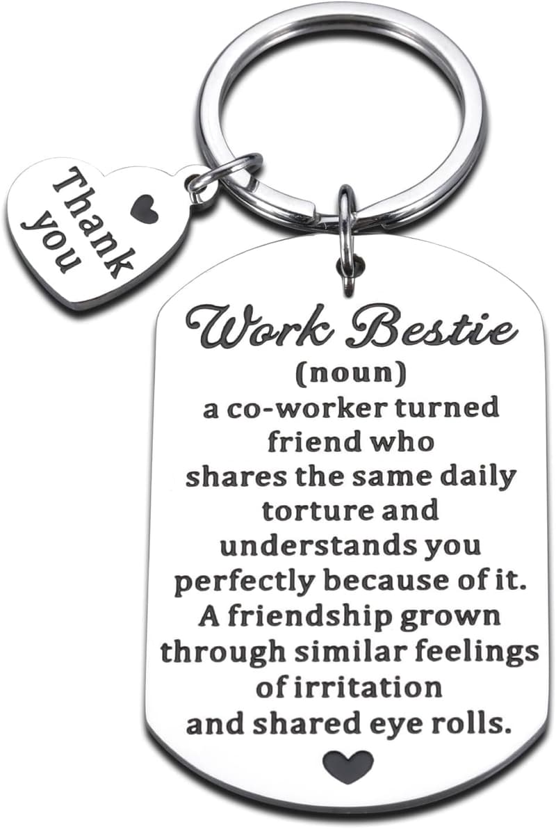 Funny Keychain Gift for Work Bestie or Coworker