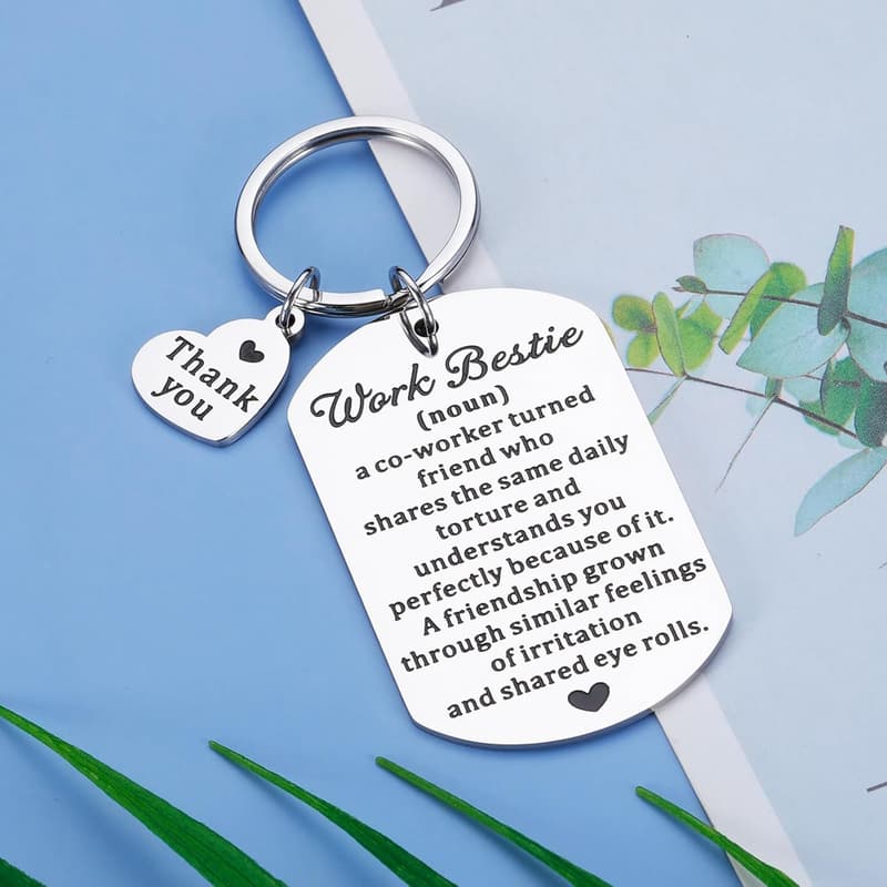 Funny Keychain Gift for Work Bestie or Coworker