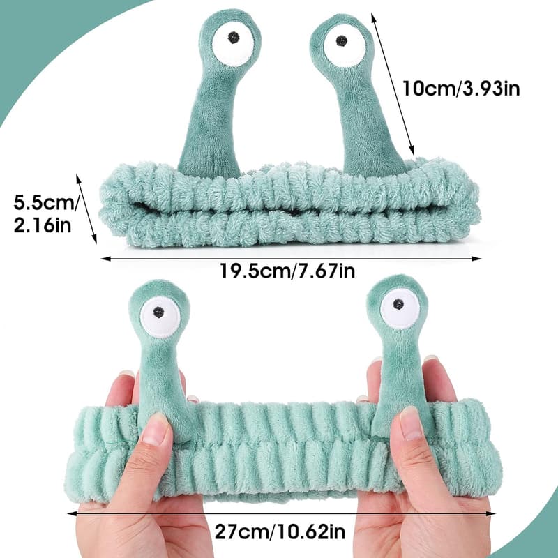 Cute Cartoon Coral Fleece Headband for Women's Skincare