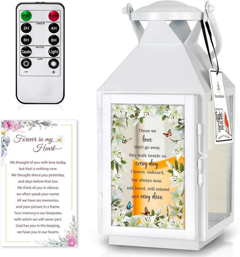 Memorial Lantern - Bereavement Sympathy Gift for Loved Ones