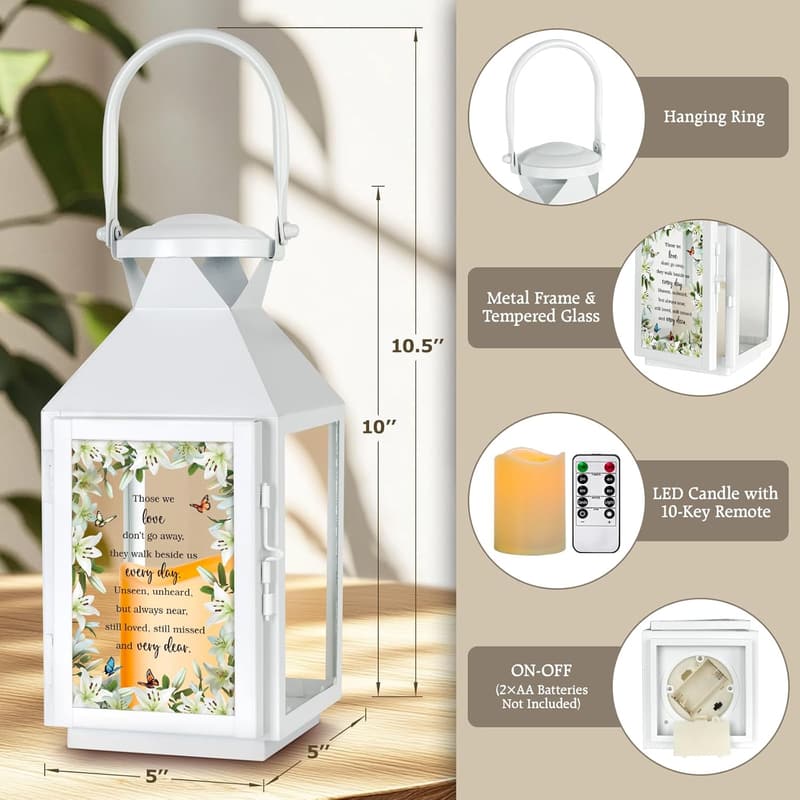 Memorial Lantern - Bereavement Sympathy Gift for Loved Ones