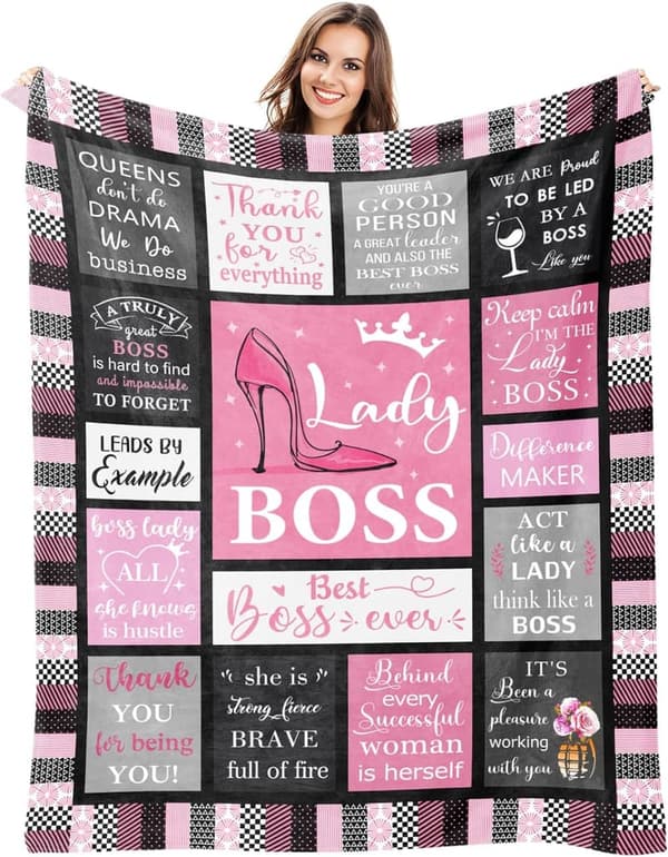 Boss Lady Blanket Gift for Women – 50
