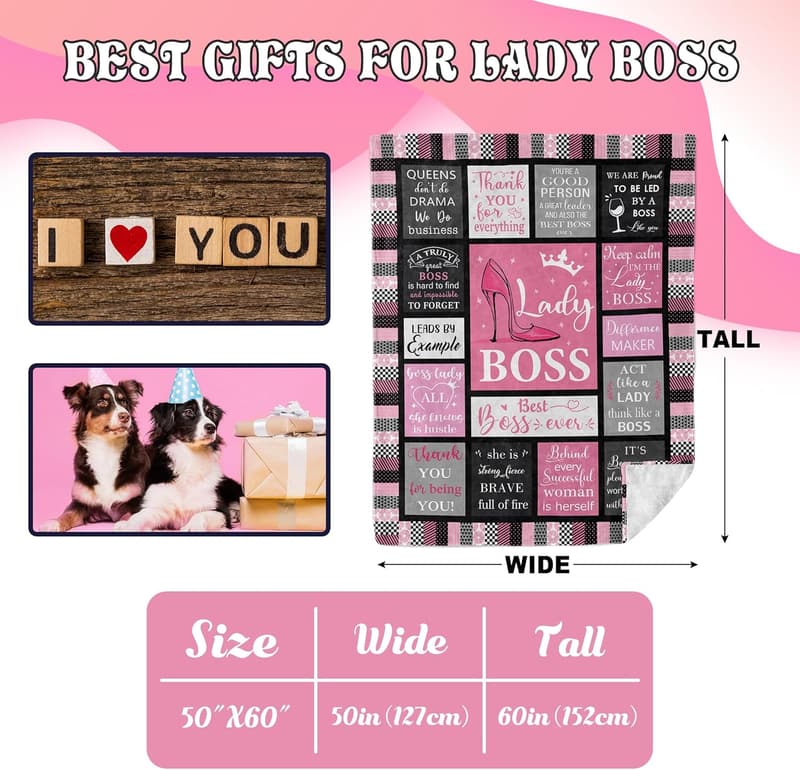 Boss Lady Blanket Gift for Women – 50