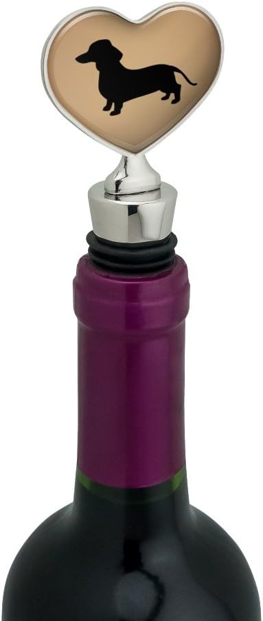 Dachshund Wine Bottle Stopper - Heart-Shaped Gift