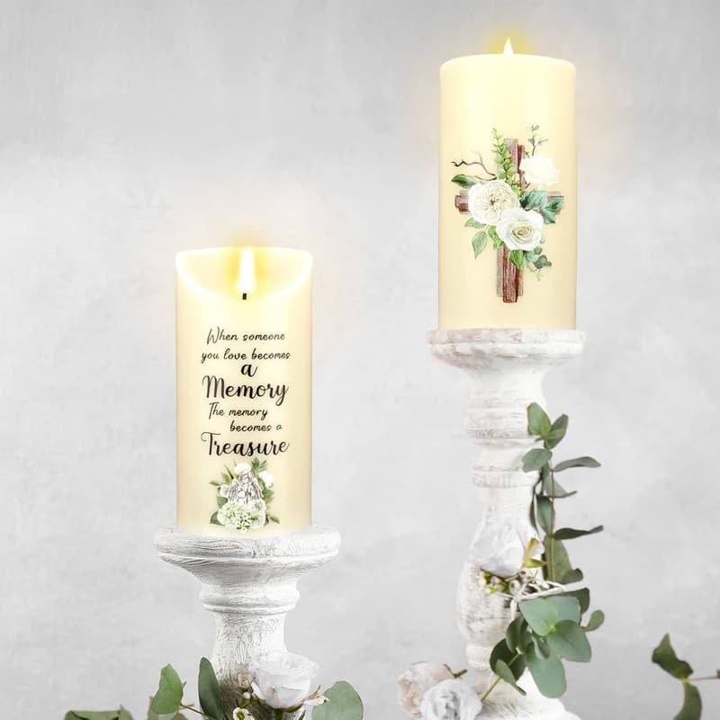 Sympathy LED Memorial Candle for Loss and Bereavement