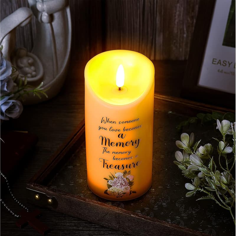 Sympathy LED Memorial Candle for Loss and Bereavement