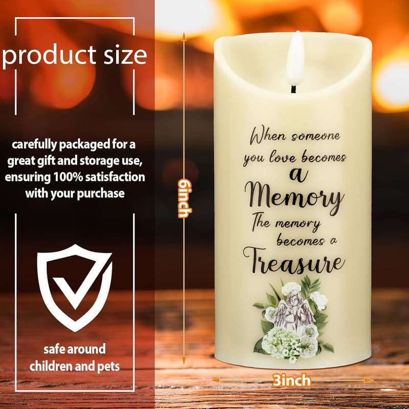 Sympathy LED Memorial Candle for Loss and Bereavement