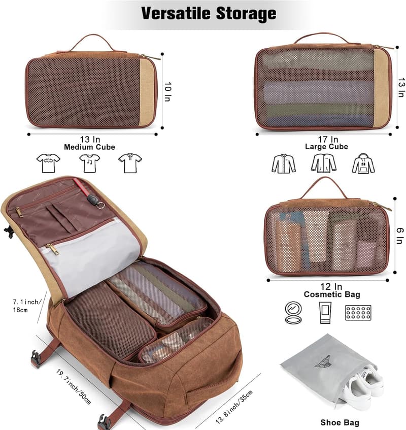 Travel Backpack for Men & Women - 40L Anti-Theft with USB Port