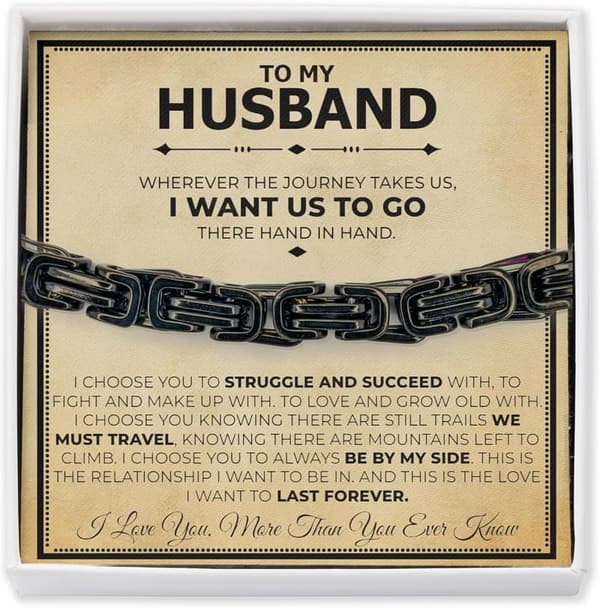 Romantic Husband Gift Set - Classic Steel Bracelet