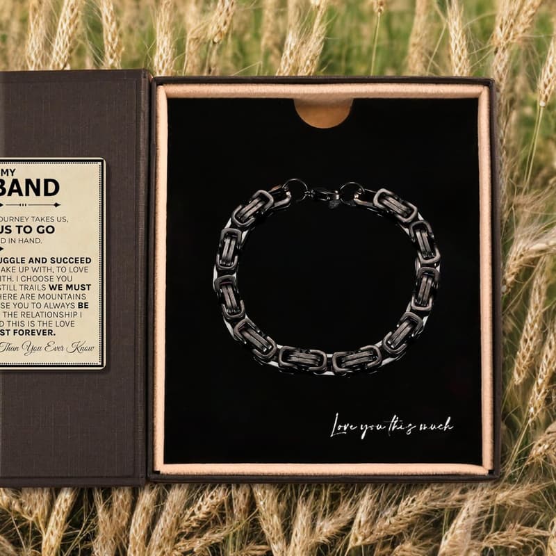 Romantic Husband Gift Set - Classic Steel Bracelet