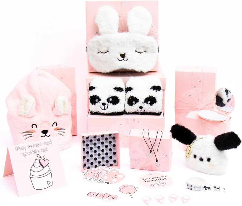 Tween & Teen Girls Birthday Gift Basket with 8 Trendy Items