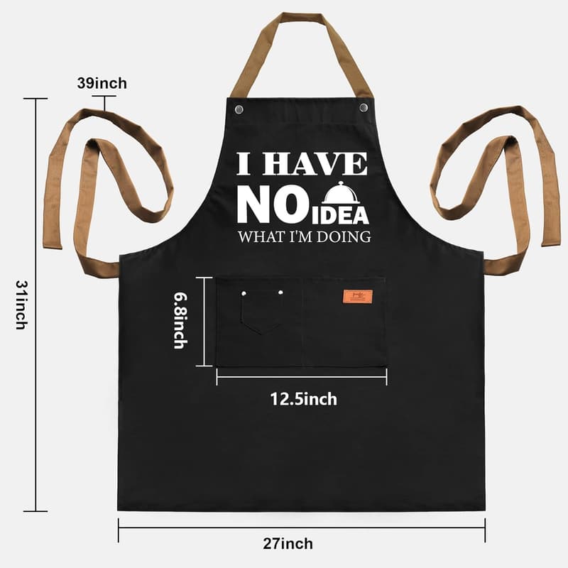 Unisex Chef Apron with Pockets - Perfect Father's Day Gift