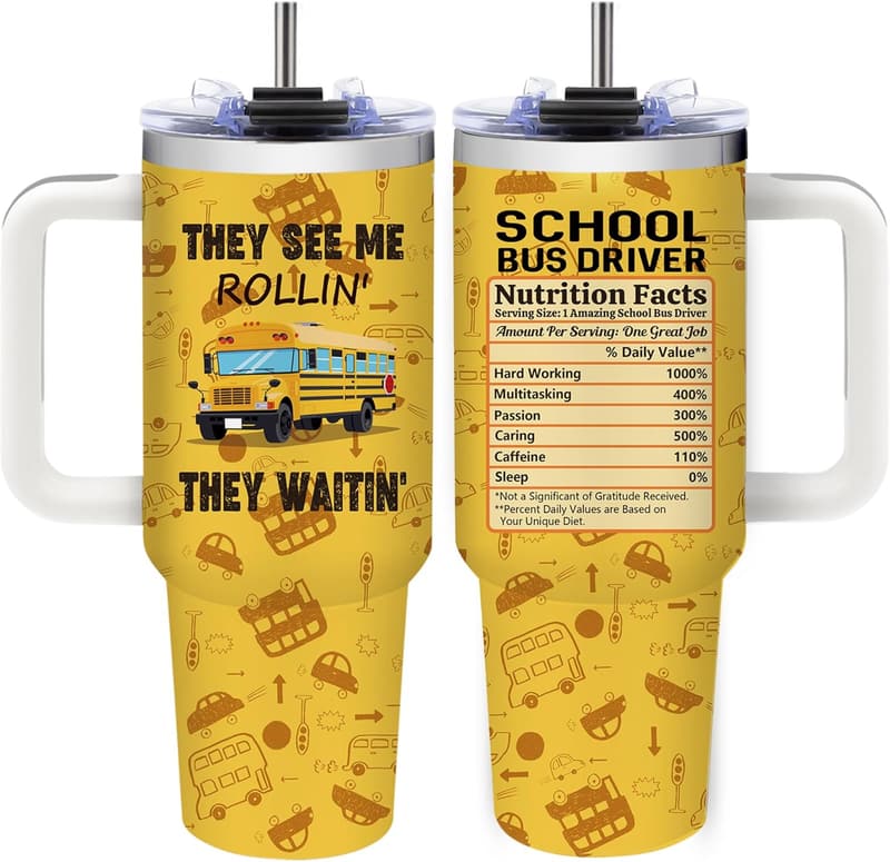 Bus Driver Appreciation 40oz Insulated Travel Mug