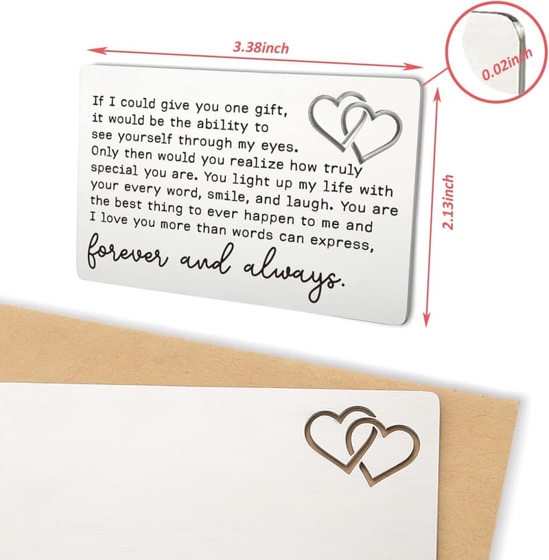 Anniversary Love Note Wallet Card for Couples