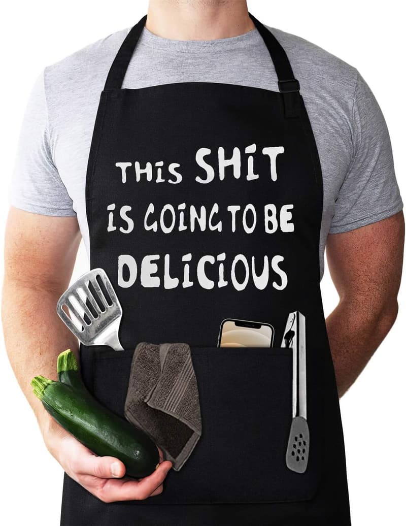 Funny Apron for Men - Perfect Birthday Gift for Husband
