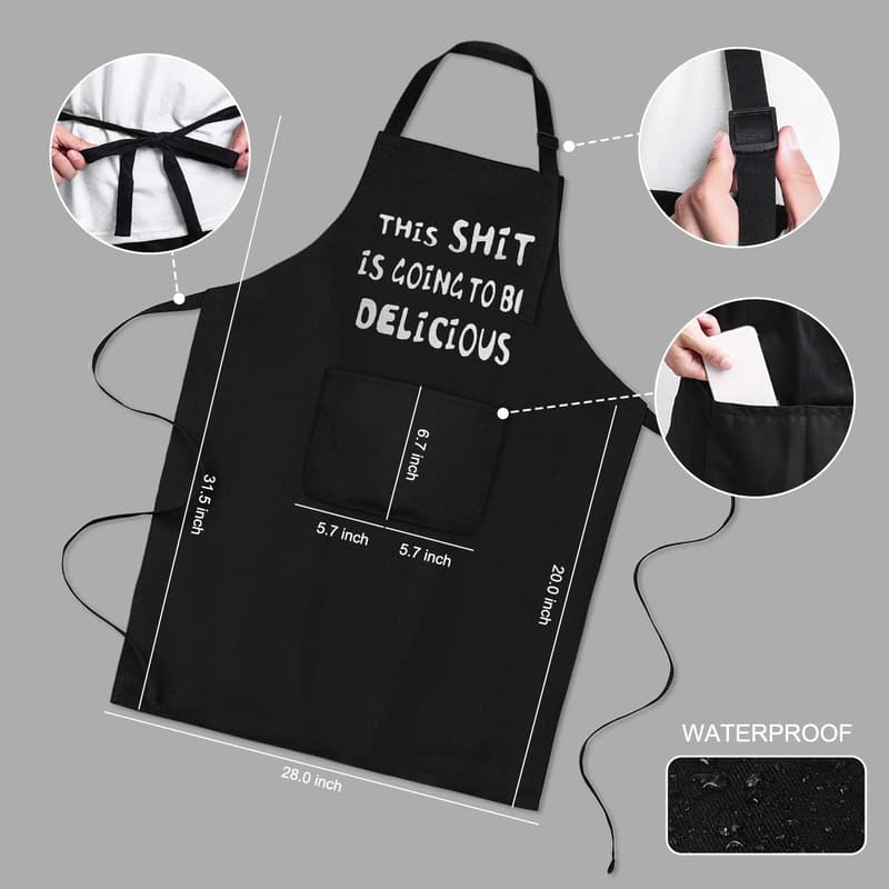 Funny Apron for Men - Perfect Birthday Gift for Husband