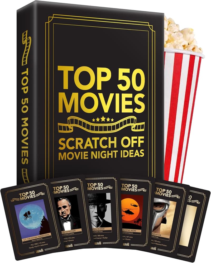 Movie Night Scratch-Off Cards for Couples - Fun Gift for Movie Lovers