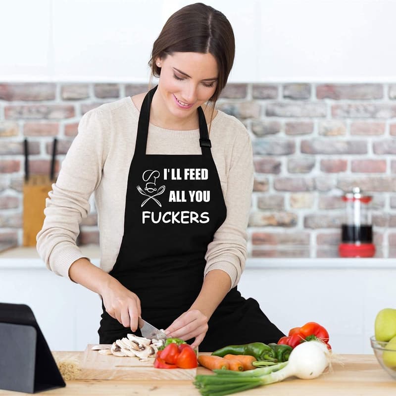 Funny Apron for Men - Perfect Husband Birthday Gift
