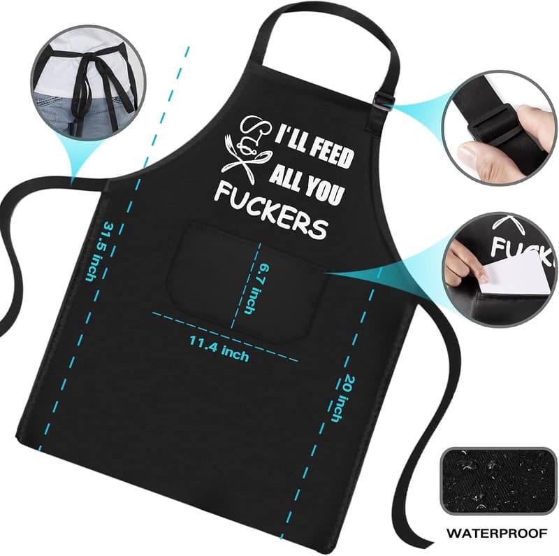 Funny Apron for Men - Perfect Husband Birthday Gift