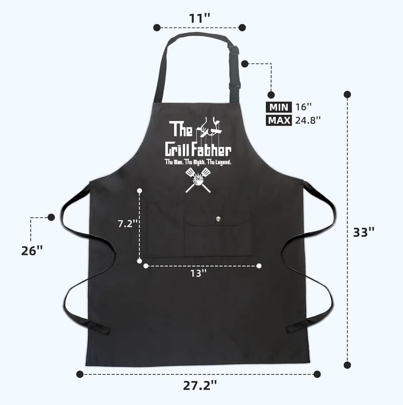 BBQ Apron for Men with Pockets - Gift for Father's Day