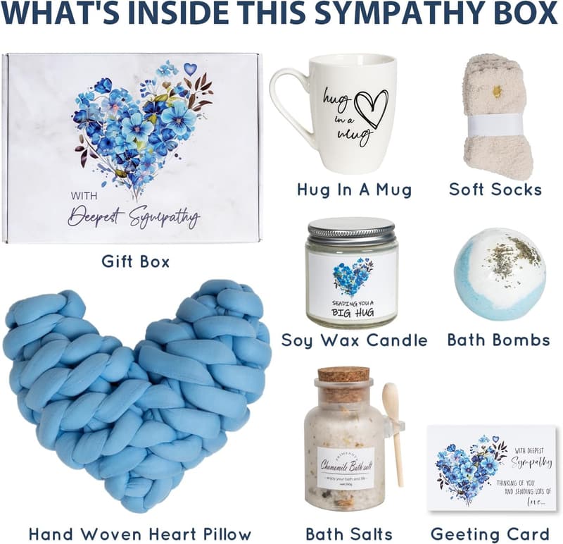 Sympathy Gift Basket - Condolences Care Package for Grief