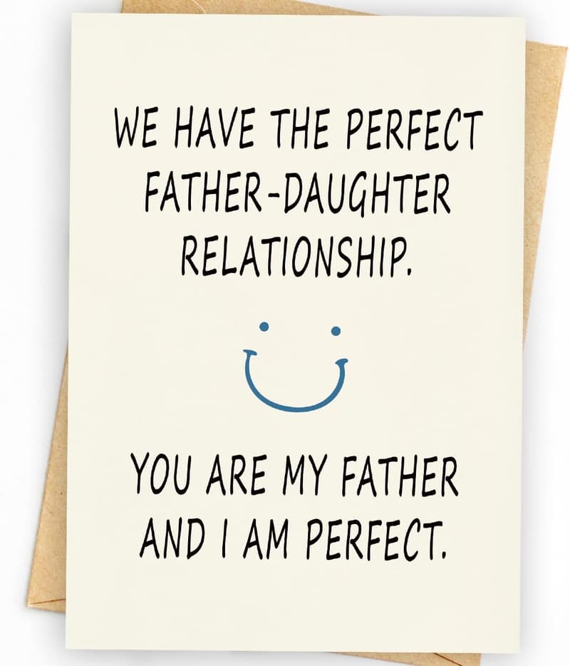 Funny Father's Day Card from Daughter