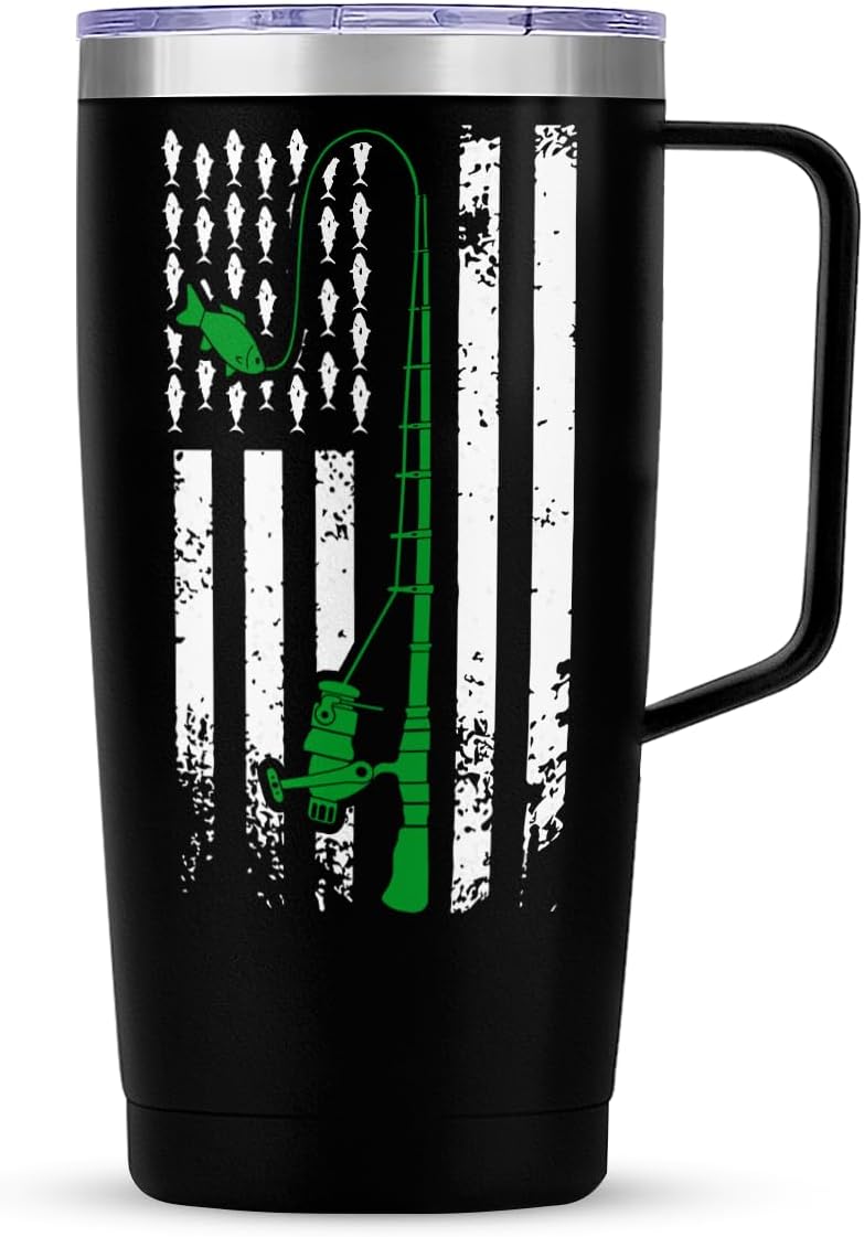 American Flag 20oz Fishing Tumbler for Men